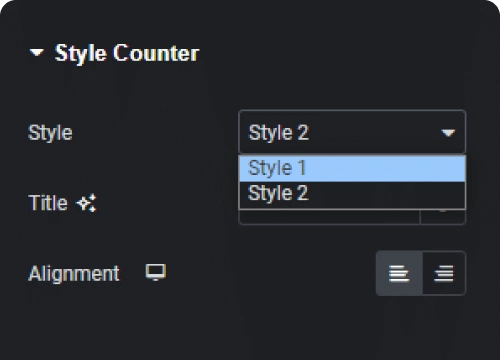 Mulitple styles elementor number counter widget [multiple animation styles] from the plus addons for elementor