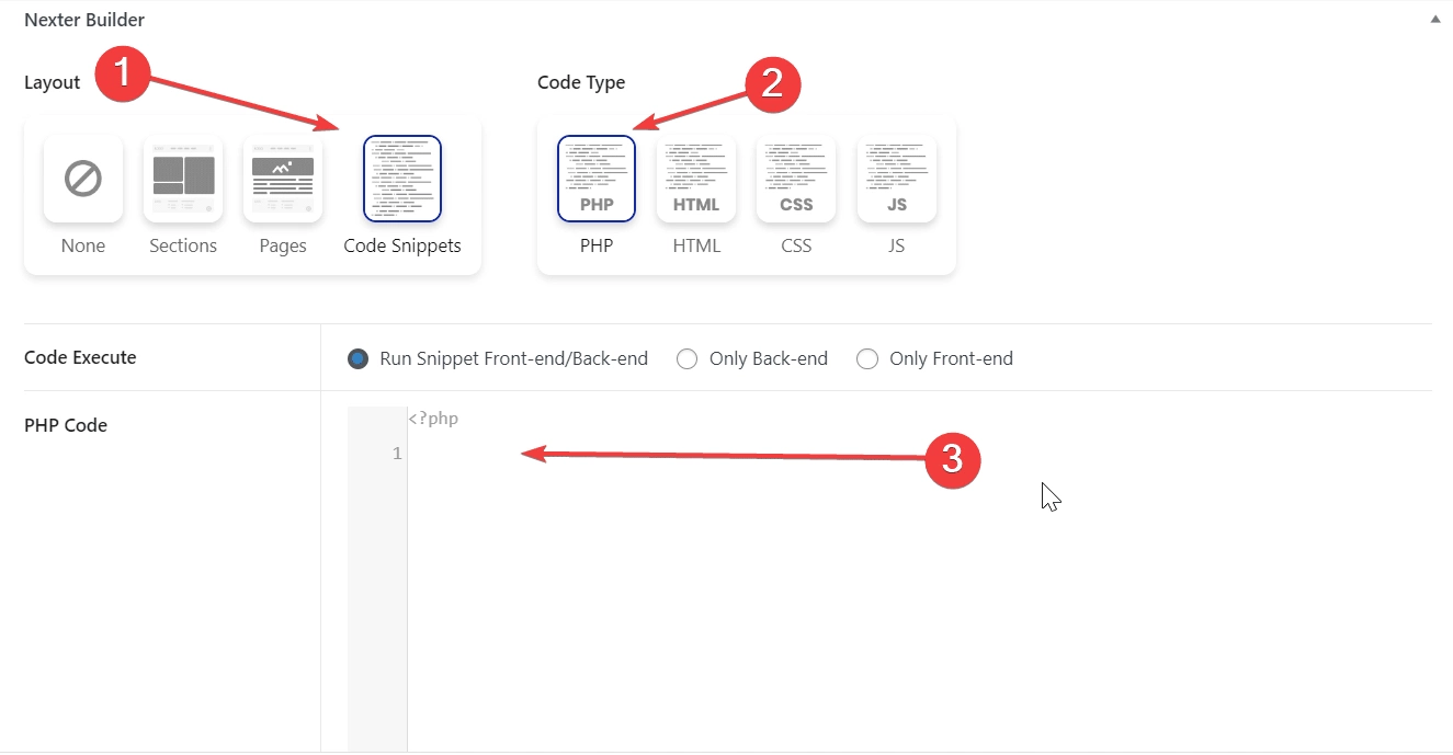 Paste snippet in nexter builder how to hide elementor's image optimization & 'try ai' ads? From the plus addons for elementor