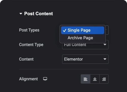 Post content mode blog post content for elementor from the plus addons for elementor