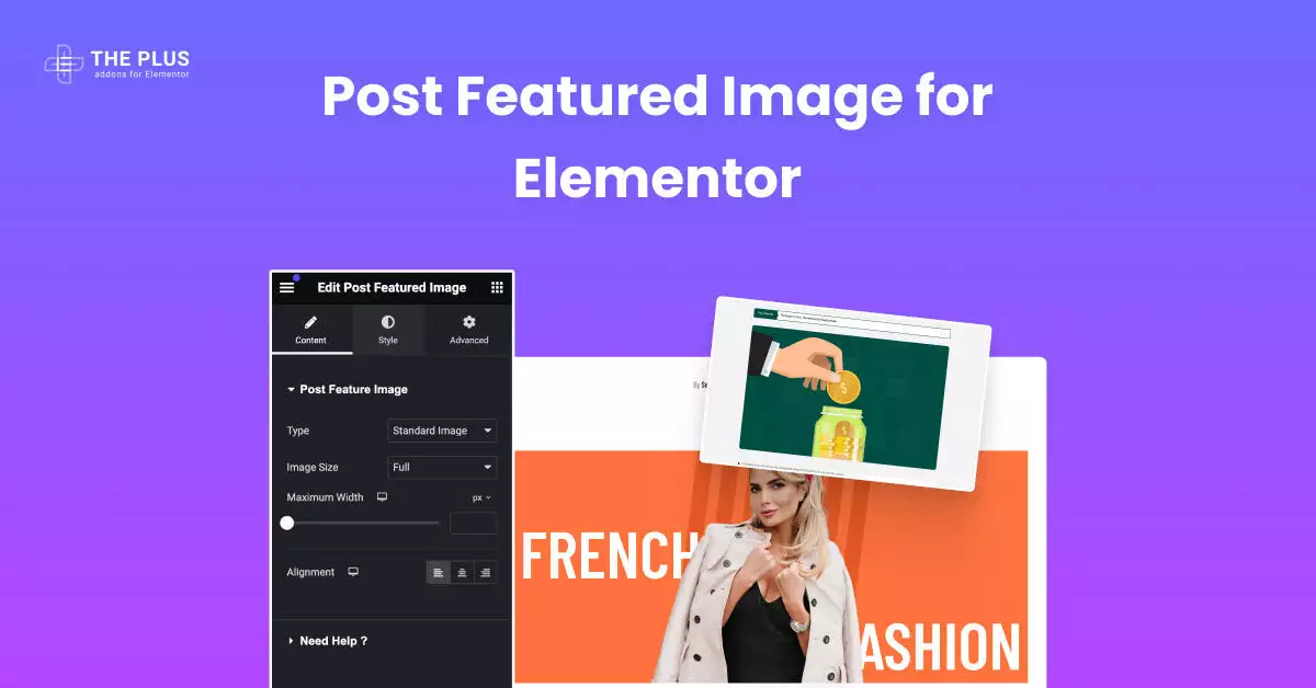 Post featured featured img  blog post featured image for elementor from the plus addons for elementor