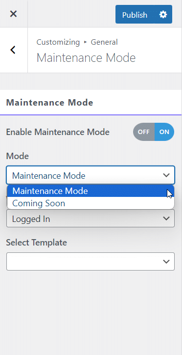 Select appropriate mode coming soon vs maintenance mode [6 key differences] from the plus addons for elementor