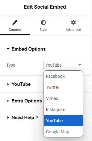 Select youtube option how to embed youtube shorts on wordpress [step-by-step guide] from the plus addons for elementor