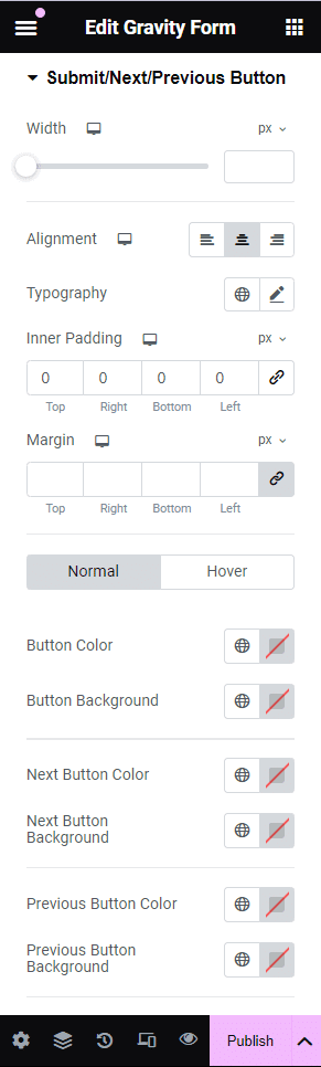 Style the submit button how to style gravity forms [without coding] from the plus addons for elementor
