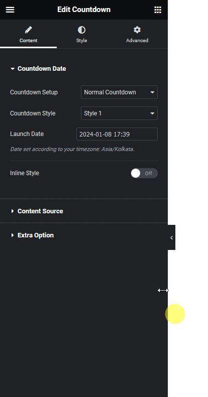 Container class based section visibility how to change website content when countdown timer ends? From the plus addons for elementor