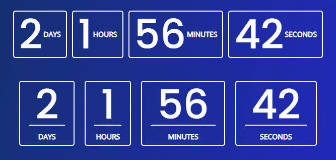 Countdown inline block style demo how to style elementor countdown timer in block or inline style? From the plus addons for elementor