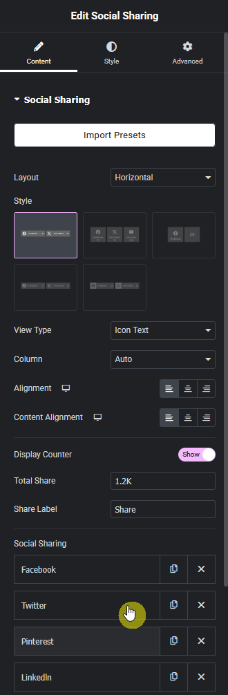 social sharing repeater items new How to Add Social Share in Elementor? from The Plus Addons for Elementor