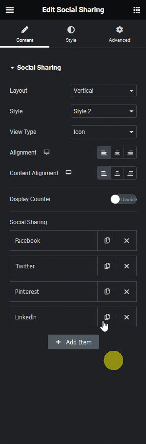 Social sharing vertical how to add sticky social icons in elementor? From the plus addons for elementor