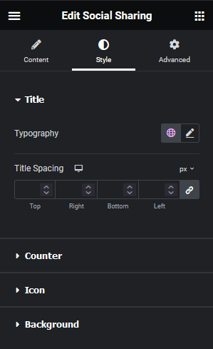 Tpae social sharing style new how to add social share in elementor? From the plus addons for elementor