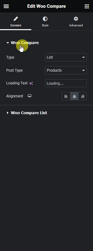 Woo compare type list how to create a woocommerce product comparison page in elementor? From the plus addons for elementor