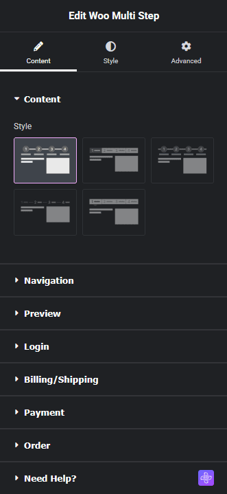 Woo multi step content new how to create woocommerce multi step checkout in elementor? From the plus addons for elementor