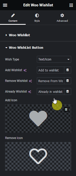 Woo wishlist button how to add woocommerce product wishlist in elementor? From the plus addons for elementor