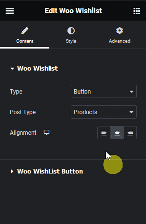 Woo wishlist type how to add woocommerce product wishlist in elementor? From the plus addons for elementor