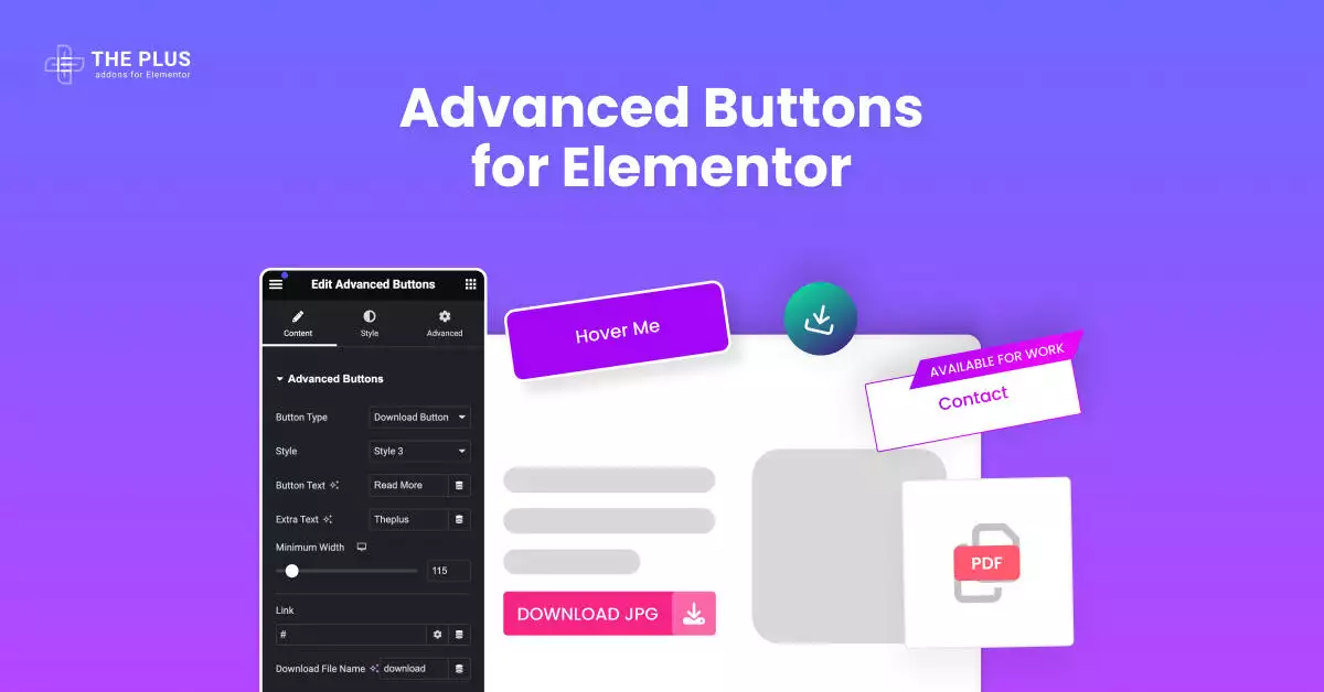 Advanced buttons for elementor advanced buttons for elementor from the plus addons for elementor