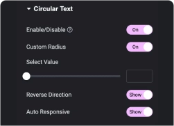 Circular advanced typography for elementor [magicscroll, 3d shadow, & more] from the plus addons for elementor