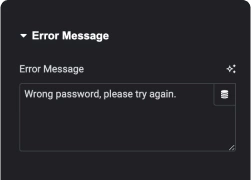Custom error message elementor protected content widget [password, user role] from the plus addons for elementor