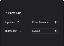 Edit form elementor protected content widget [password, user role] from the plus addons for elementor