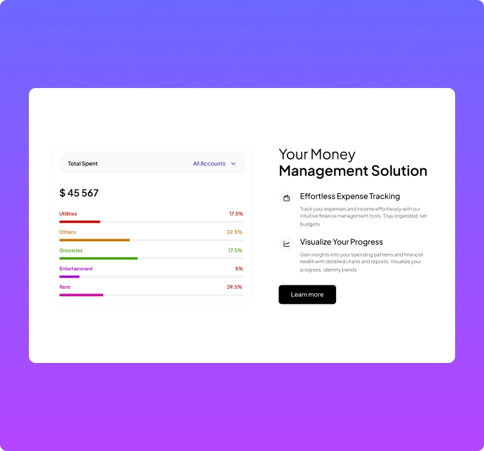 Expense allocation percentage with bars progress bar widget for elementor [percentage bar] from the plus addons for elementor