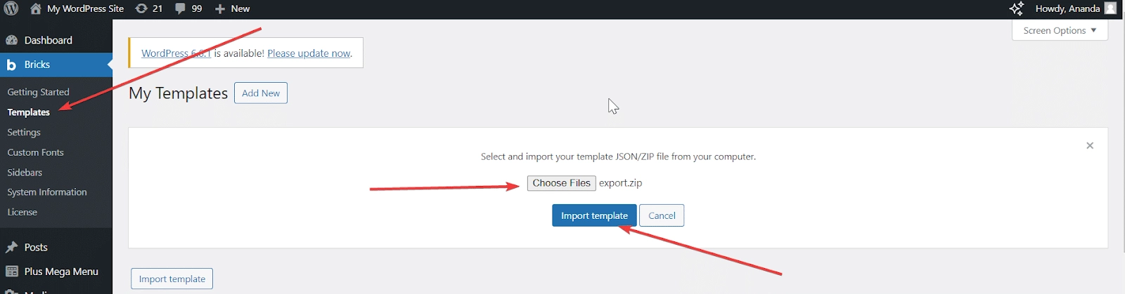 Import templates how to convert figma to bricks builder for free? From the plus addons for elementor