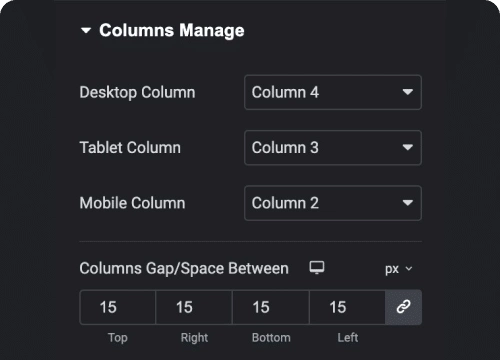 Layout column manager team members for elementor [carousel, grid, & more layouts] from the plus addons for elementor