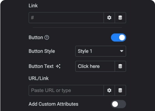 Add button with link to cell data table for elementor from the plus addons for elementor