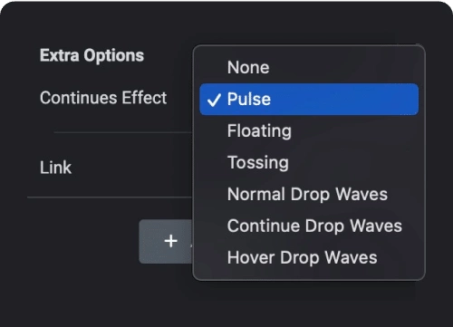 Add continuous effects to pin image hotspots for elementor from the plus addons for elementor