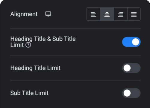 Add heading limits heading title widget for elementor [seo tag optimized] from the plus addons for elementor