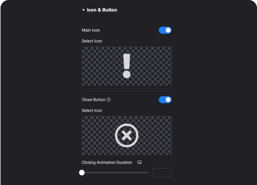 Add message box icon and close button message box for elementor [alert notification box widget] from the plus addons for elementor