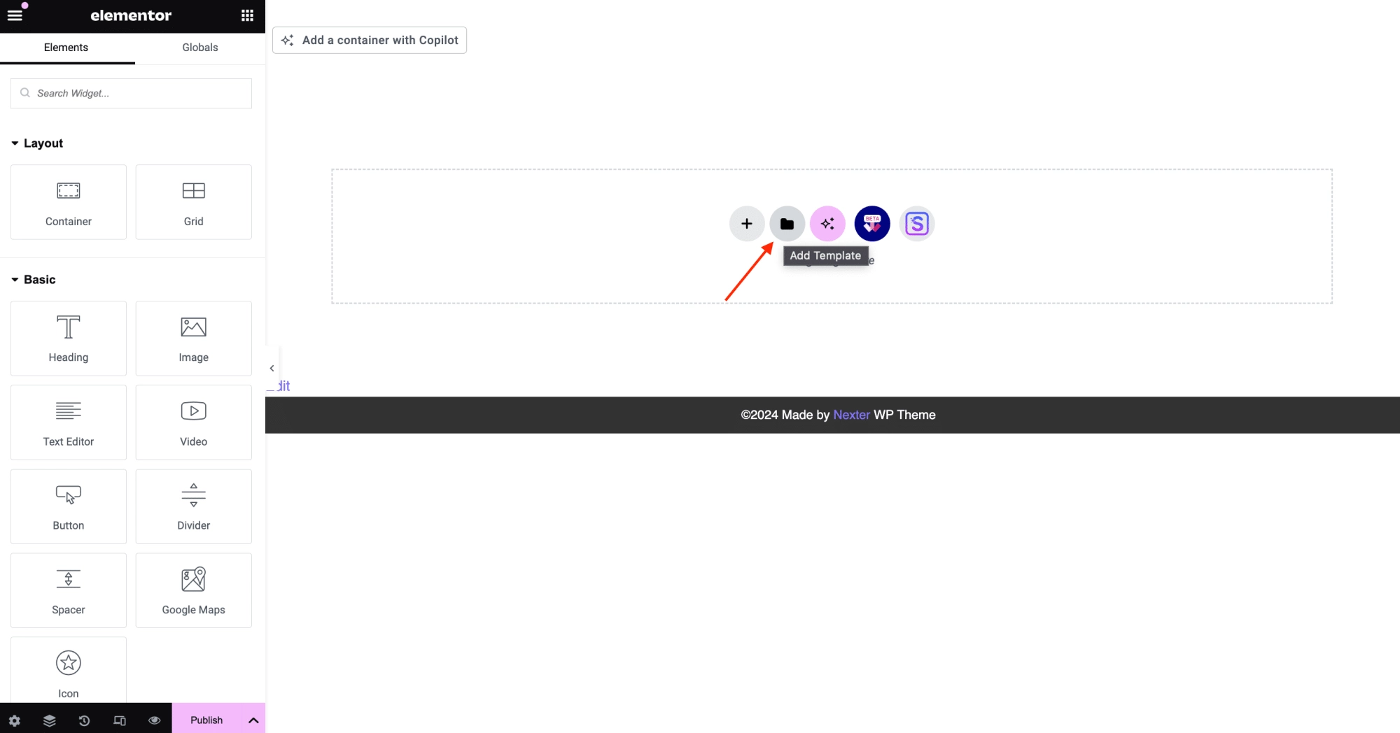 Add template how to duplicate a page in elementor [beginners guide] from the plus addons for elementor