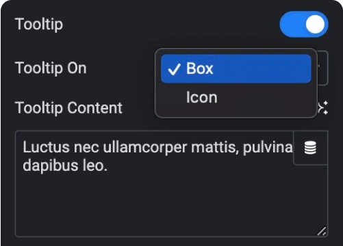 Add tooltip to cell data table for elementor from the plus addons for elementor