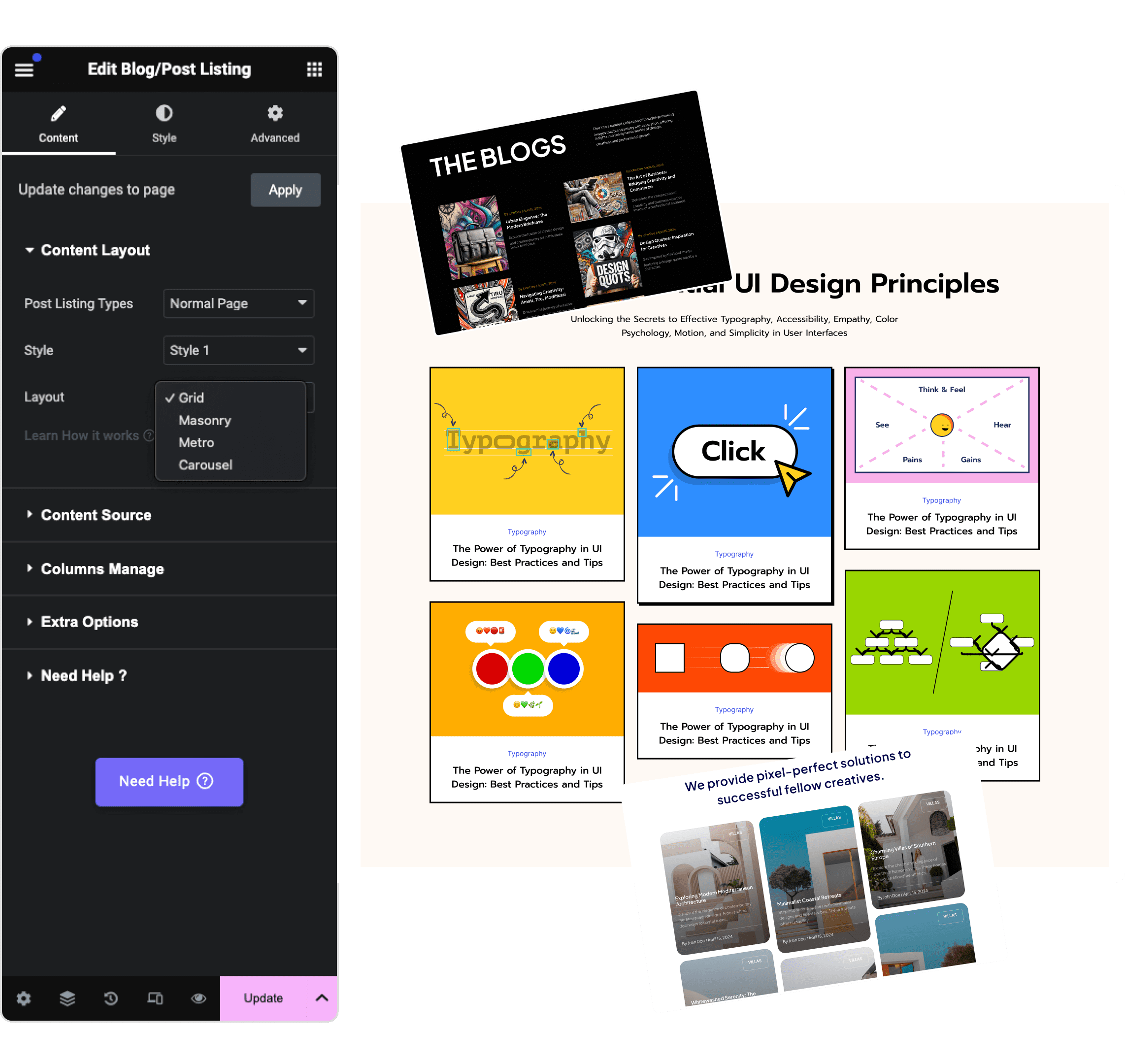 Blog posts masonry for elementor blog posts masonry layout for elementor from the plus addons for elementor