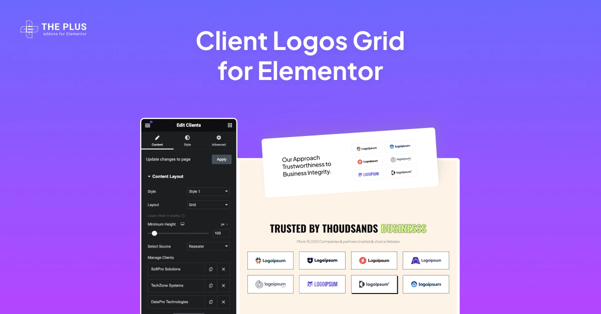 Client logos grid for elementor no coding required client logos grid for elementor [no coding required] from the plus addons for elementor