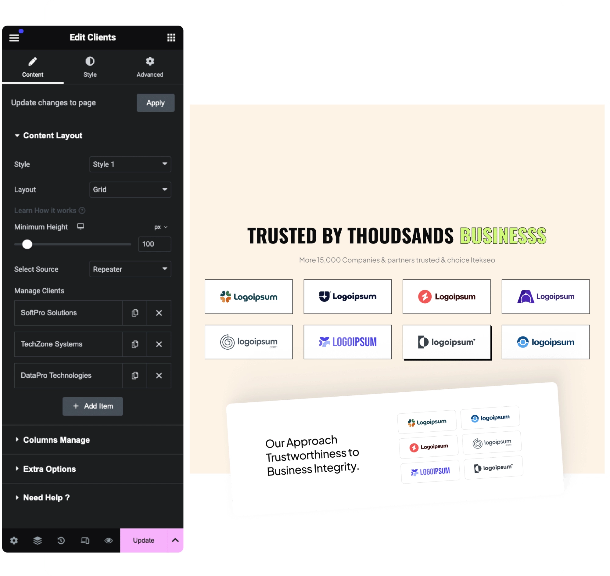 Client logos grid for elementor client logos grid for elementor [no coding required] from the plus addons for elementor