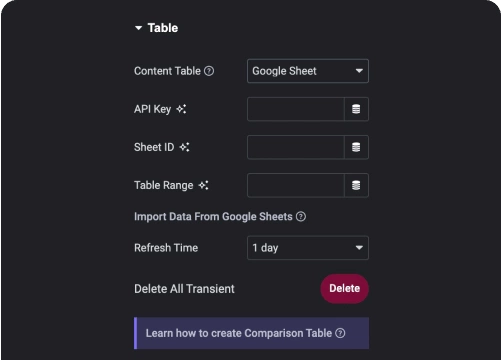 Data Table for Elementor Data table for elementor