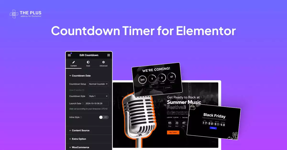 Countdown timer for elementor image elementor countdown timer widget [sale, evergreen & more] from the plus addons for elementor