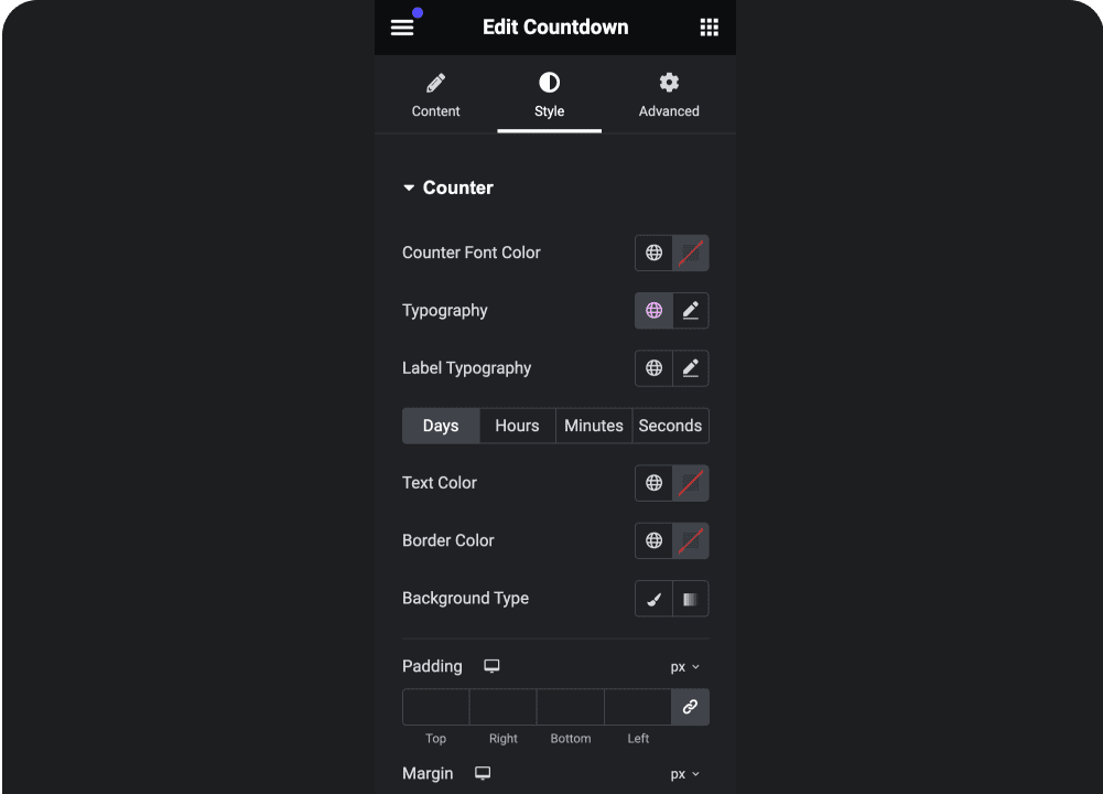 Customize Everything Countdown | The Plus Addons for Elementor Customize everything countdown countdown timer for elementor from the plus addons for elementor