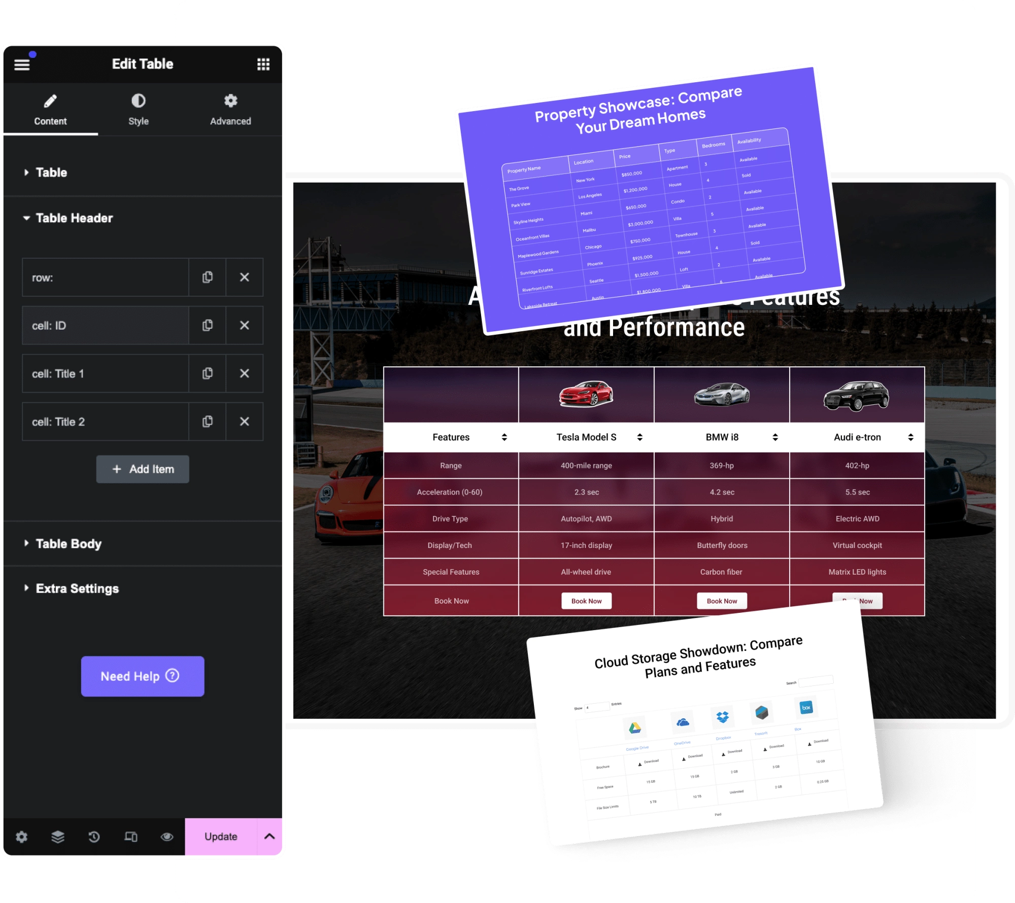 Data table for elementor data table for elementor from the plus addons for elementor