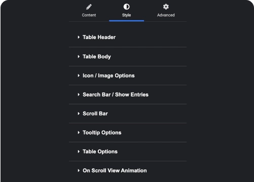 Data table customize everything data table for elementor from the plus addons for elementor