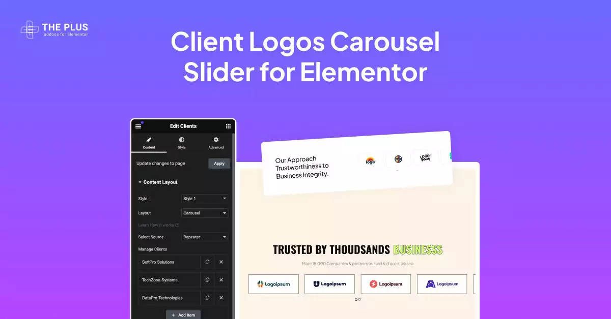 Feature image elementor client logos carousel slider horizontal vertical elementor client logos carousel slider [horizontal & vertical] from the plus addons for elementor