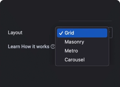 Grid carousel metro masonry layout elementor blog post listing [carousel, grid, metro & more] from the plus addons for elementor