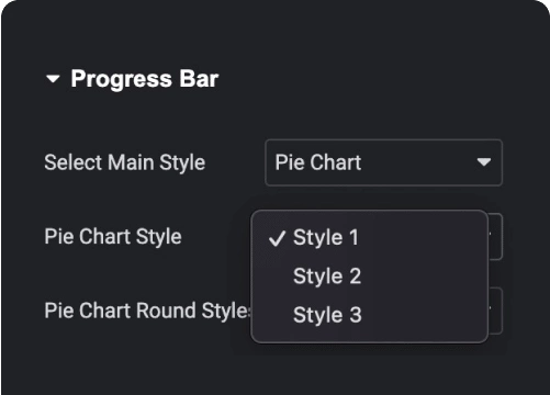 Mulitple pie chart styles pie chart widget for elementor [circular graphs & charts] from the plus addons for elementor