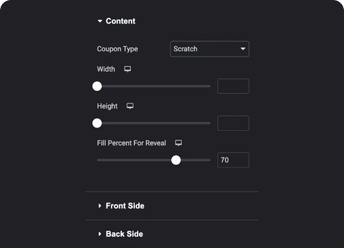 Scratch coupon code elementor coupon code button & discount reveal widget from the plus addons for elementor