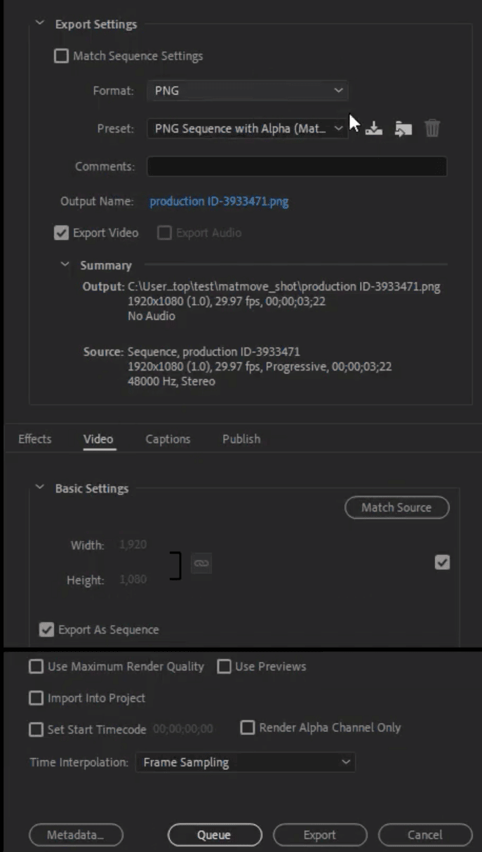 Select png format how to convert video to image sequence [jpg & png] from the plus addons for elementor
