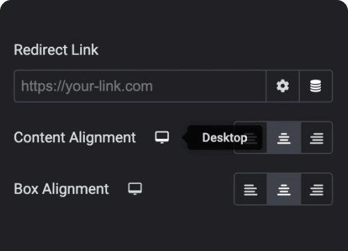 Set alignment redirect link elementor coupon code button & discount reveal widget from the plus addons for elementor