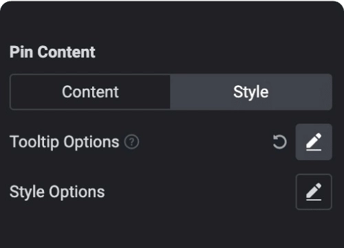 Style the pin tooltips image hotspots for elementor from the plus addons for elementor