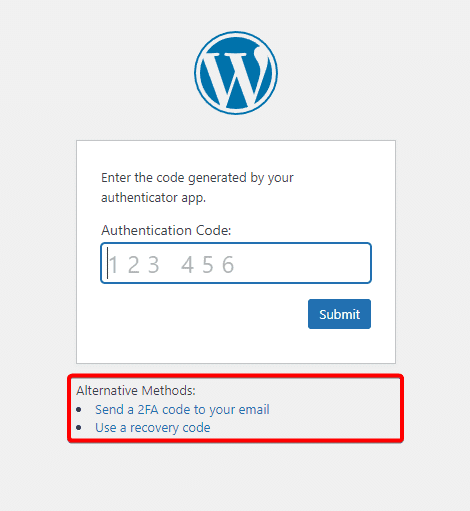 Test the log in using authenticator app how to add two factor authentication for wordpress [easily] from the plus addons for elementor