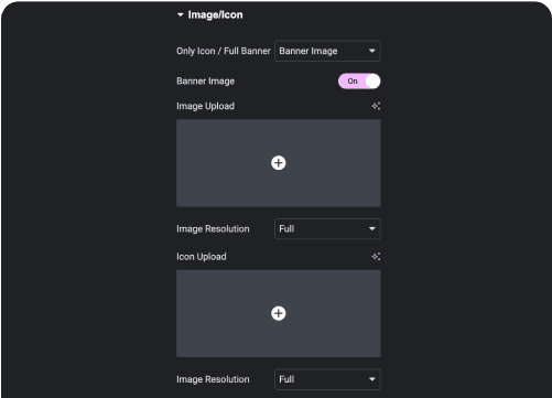 Upload custom banner for video video player for elementor from the plus addons for elementor
