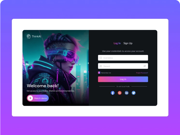 Ai website themed login switcher form login form widget for elementor [with social login] from the plus addons for elementor