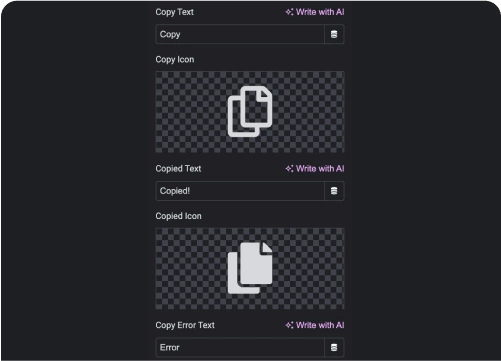 Add copy code button code syntax highlighter for elementor from the plus addons for elementor