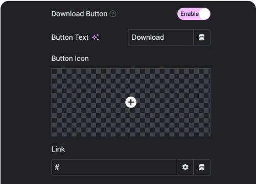 Add download button with code download link code syntax highlighter for elementor from the plus addons for elementor