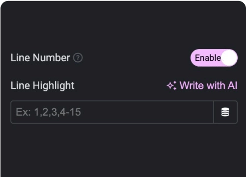 Add line numbering with highlight code syntax highlighter for elementor from the plus addons for elementor